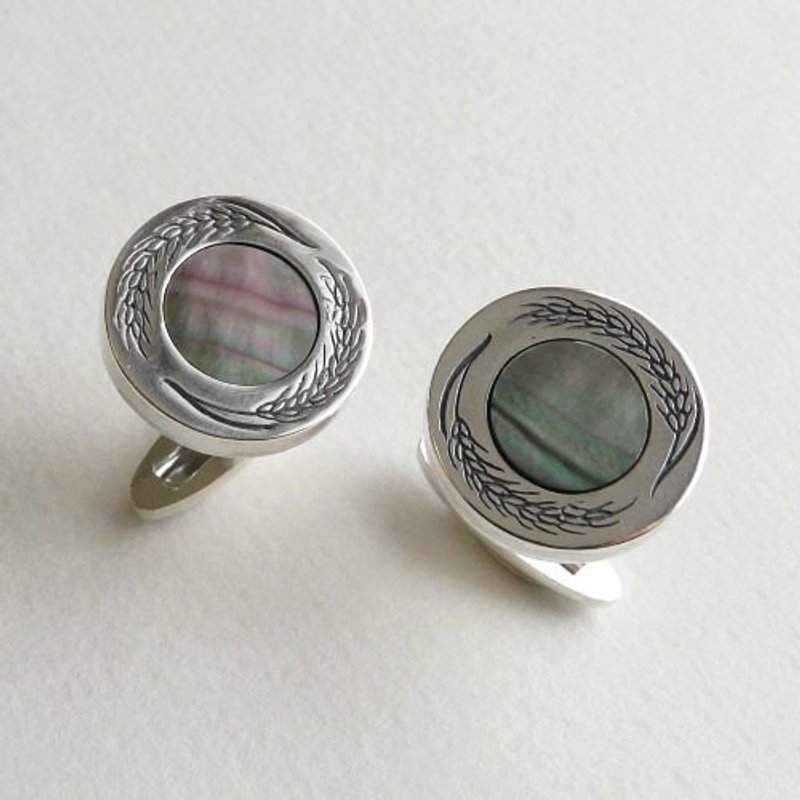 Wheat cufflinks {OT003SV} - 袖扣 - 其他金属 
