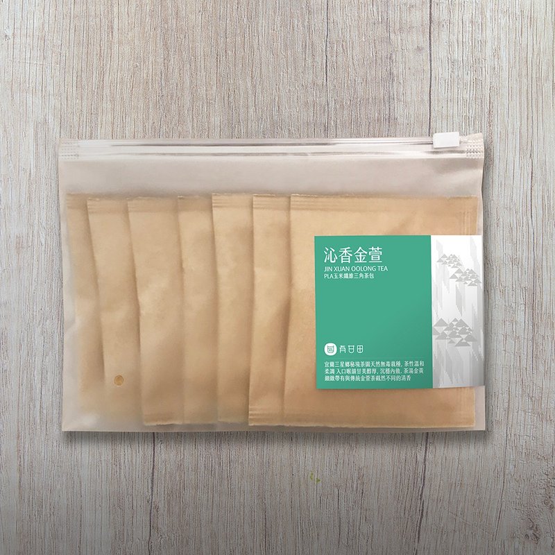 有甘田X松辉│沁香金萱 PLA玉米纤维三角茶包 - 茶 - 新鲜食材 卡其色