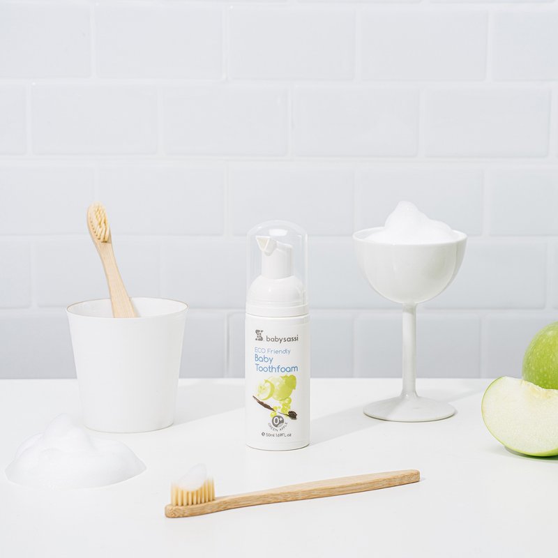 【babysassi谁是宝贝】儿童专用护齿泡沫牙膏(温和青苹果) - 其他 - 其他材质 白色