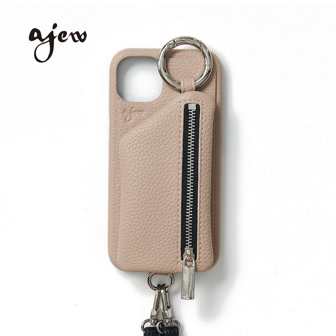 ajew cadenas 经典款拉链口袋手机壳 / beige(含背带) - 手机壳/手机套 - 人造皮革 卡其色