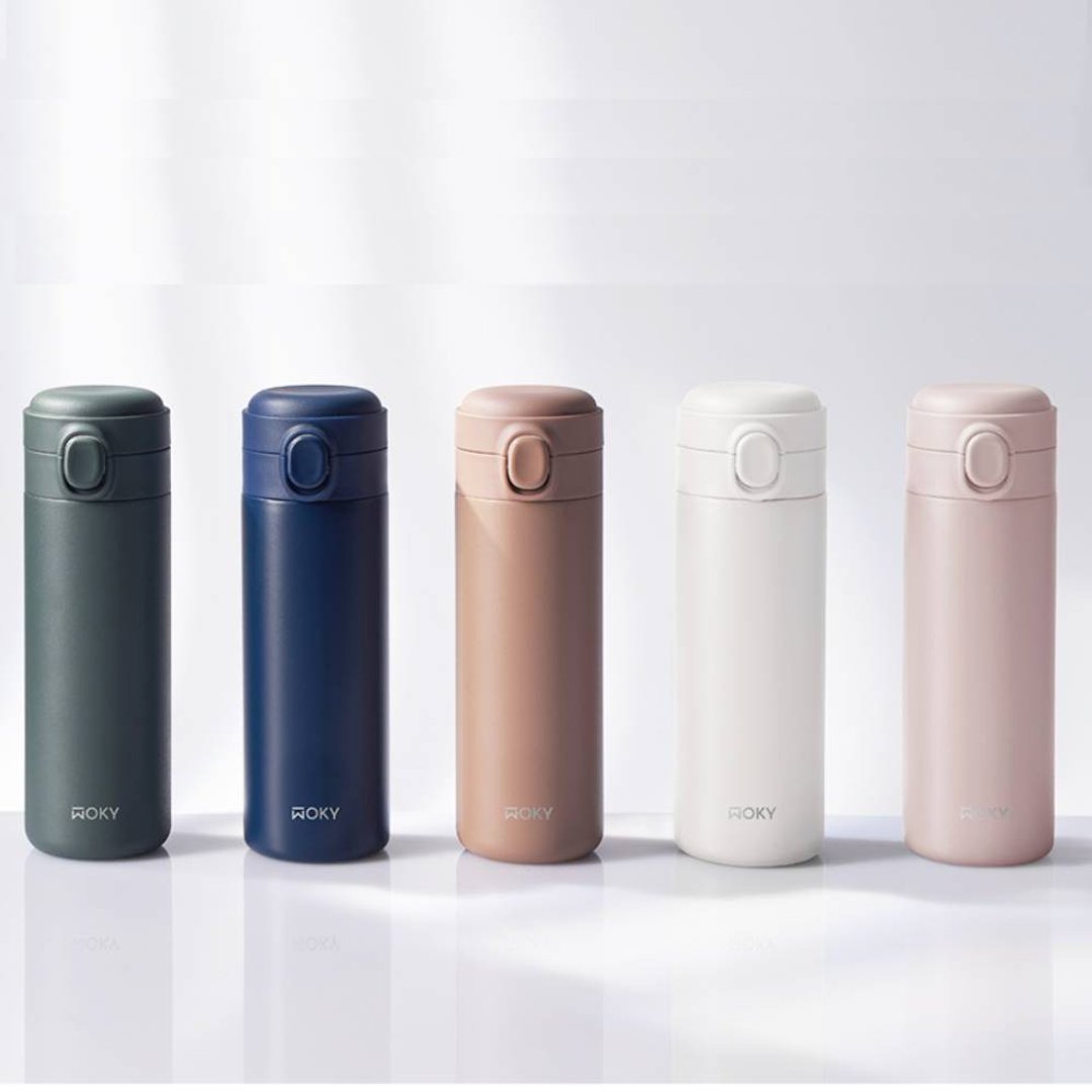 【WOKY沃厨】轻量轻芯钛瓷易洁层弹盖保温瓶450ml (5色可选) - 保温瓶/保温杯 - 不锈钢 多色