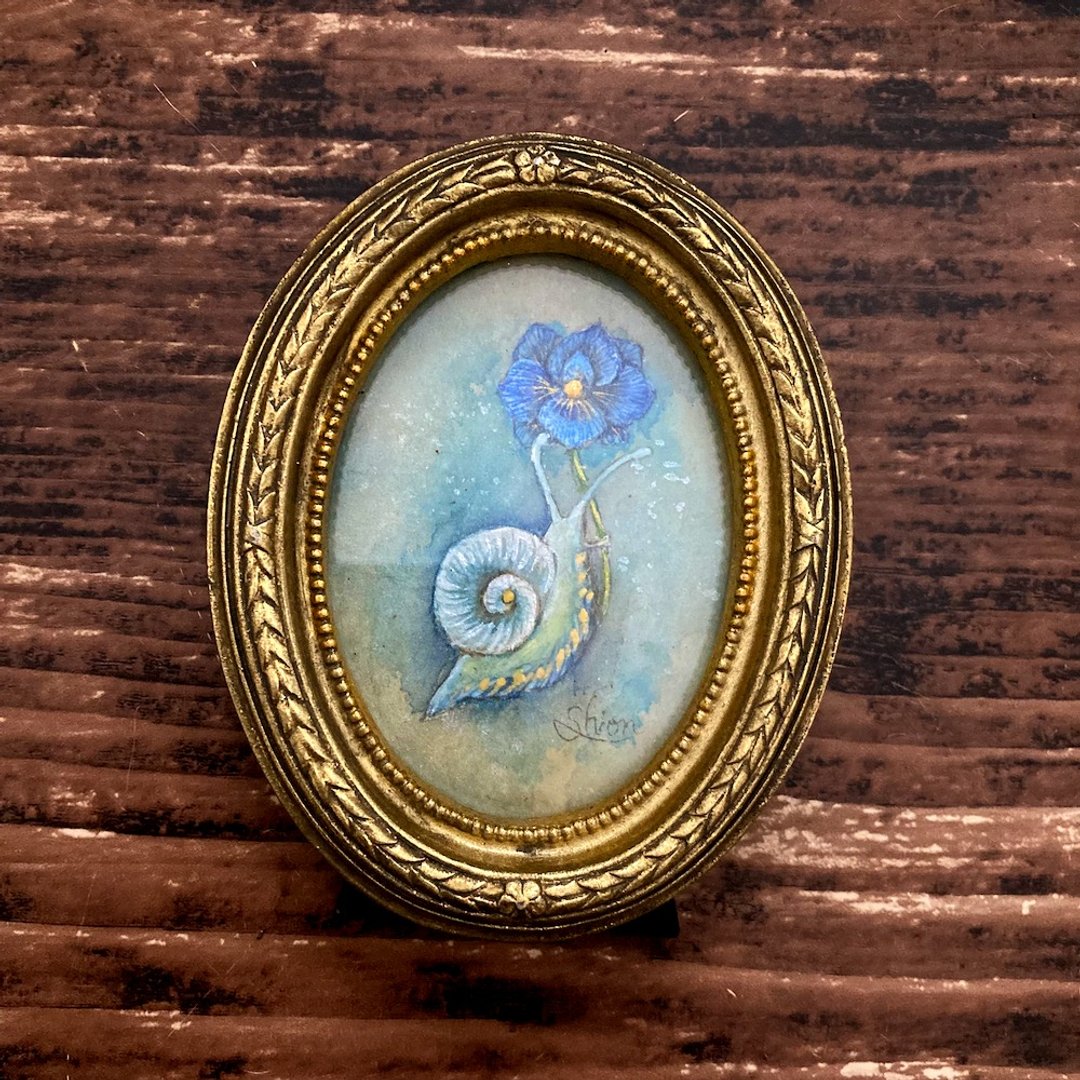 耳蜗和绣球-B / 球花痴，仿古风格，古董，室内装饰 - 海报/装饰画/版画 - 纸 蓝色