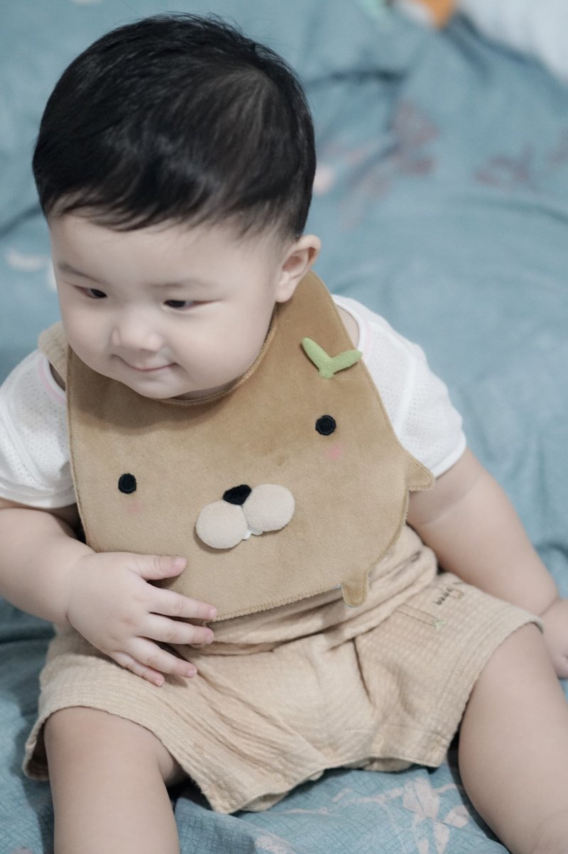  Bucute马林鼠口水巾/宝宝的弥月礼物/口水巾/弥月 - 围嘴/口水巾 - 聚酯纤维 卡其色