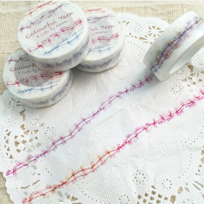 H Cafe 原创 纸胶带 第8弹 段染幻彩毛线 纱线 / Original Masking Tape Vol:8 Colourful Yarn - 纸胶带 - 纸 