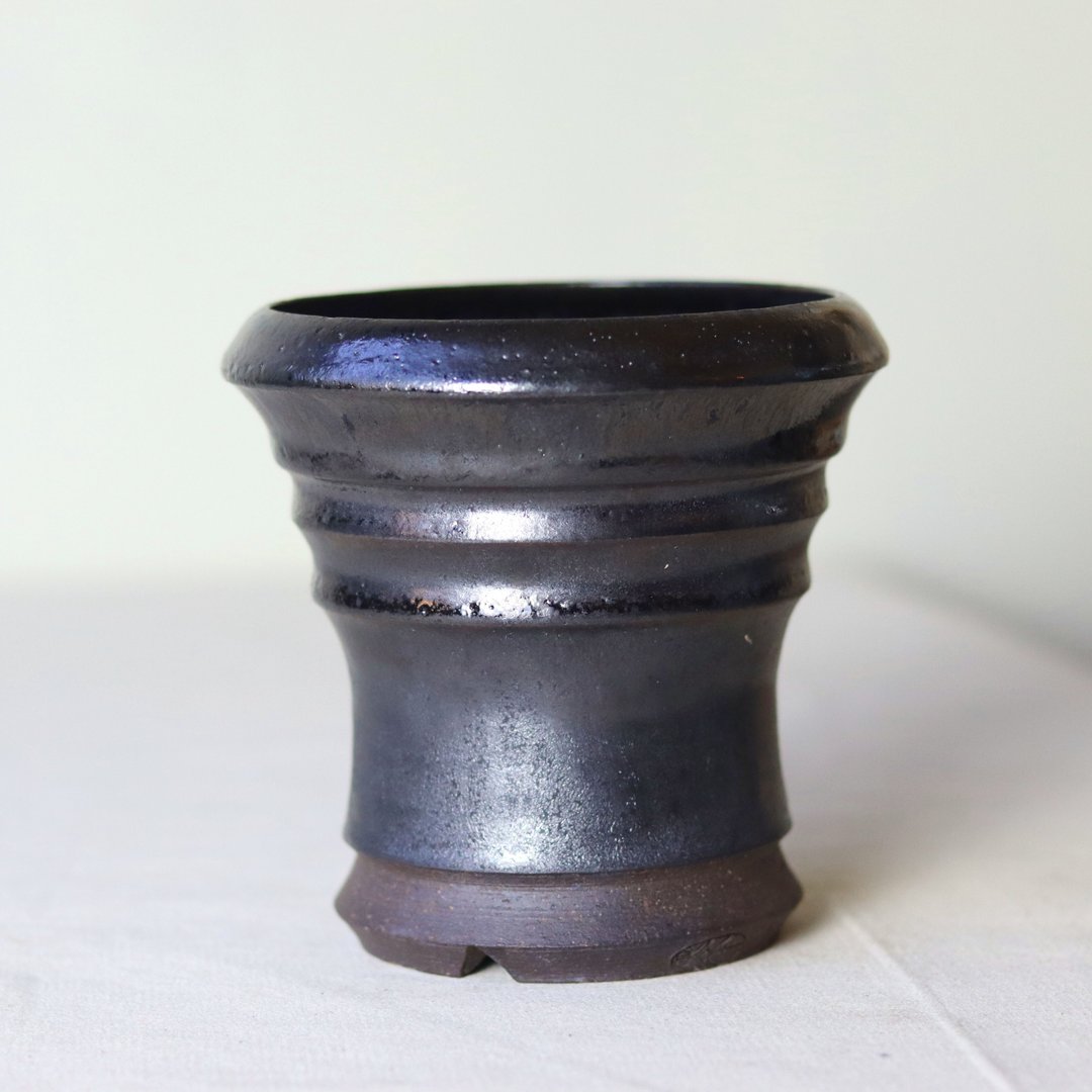 黑羊小盆 铁釉蓝釉结晶 - 植栽/盆栽 - 陶 黑色