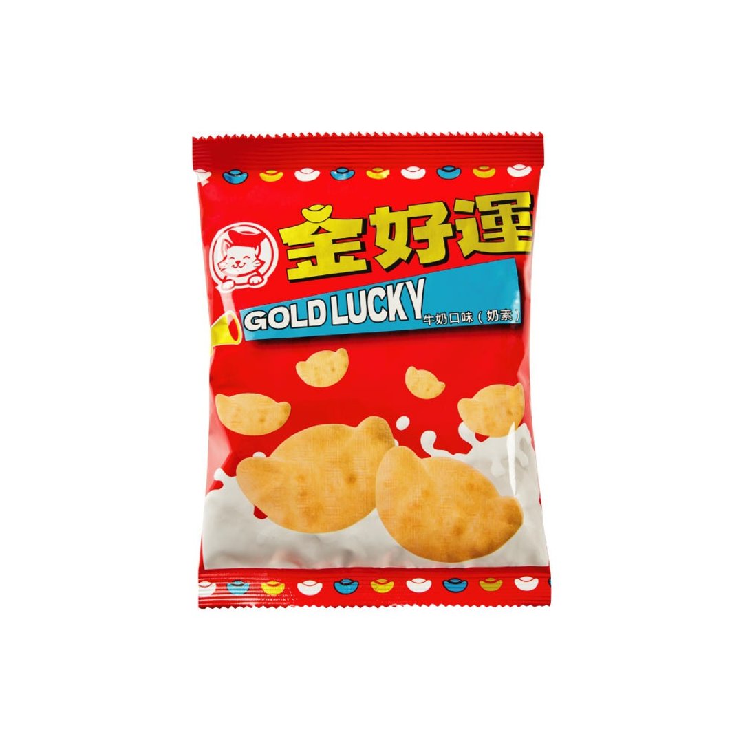 【金好运牛奶口味】元宝造型饼干 (单包) - 零食/点心 - 其他材质 红色