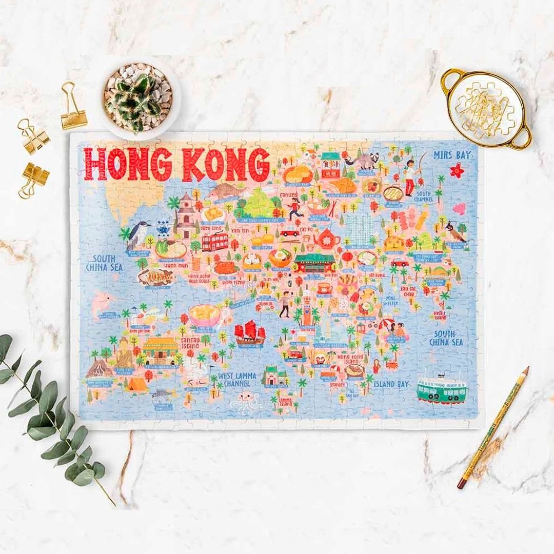 香港地图拼图 (300块) - 拼图 - 纸 多色