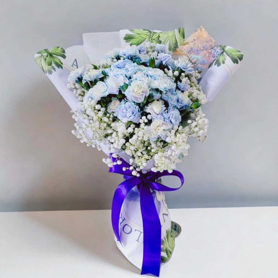 鲜花花束 (小丁香12支、满天星) GF00129 - 植栽/盆栽 - 植物．花 