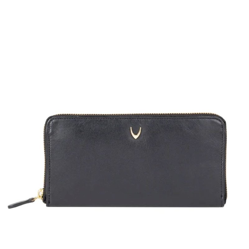 HIDESIGN 黑色牛皮长夹 Atlanta - 皮夹/钱包 - 真皮 黑色