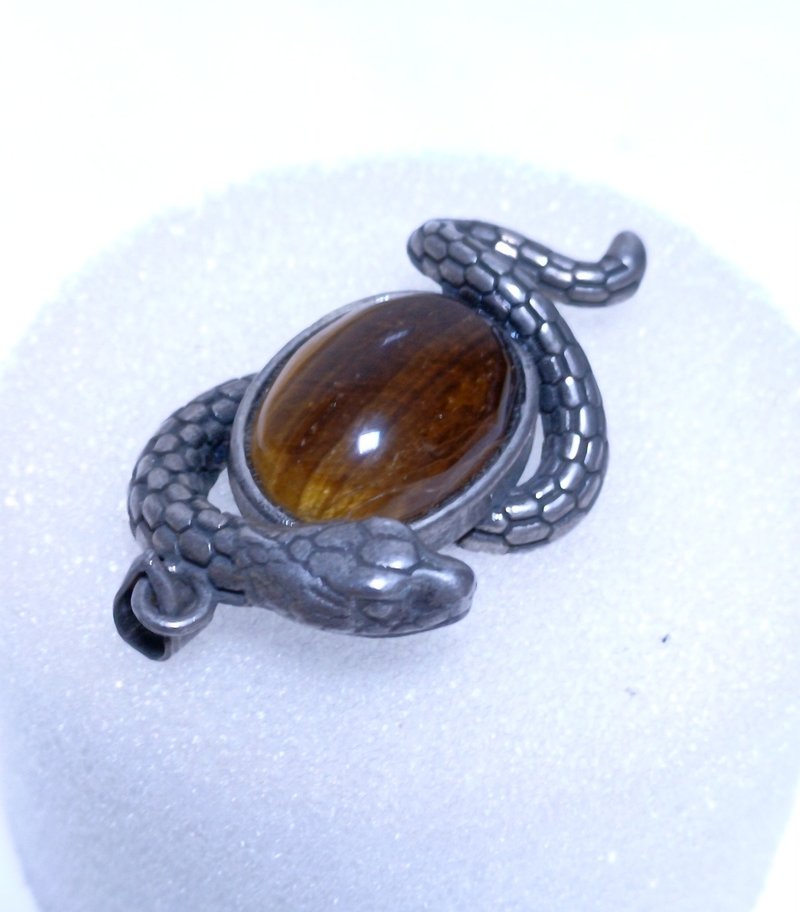 蛇形虎眼石吊咀 - 项链 - 半宝石 