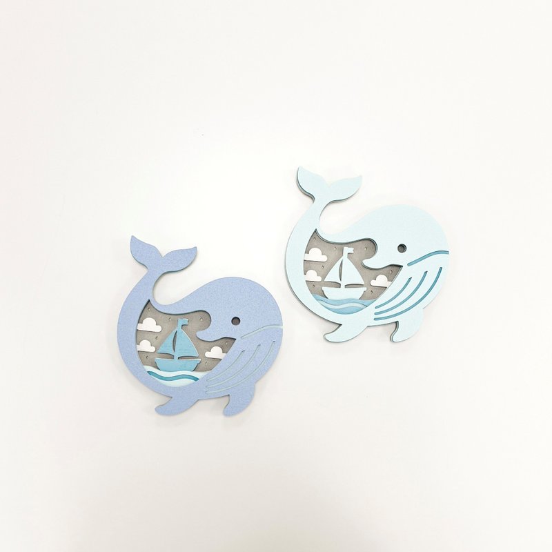 【悠游鲸鱼】立体纸雕材料包 - 木工/竹艺/纸艺 - 纸 蓝色