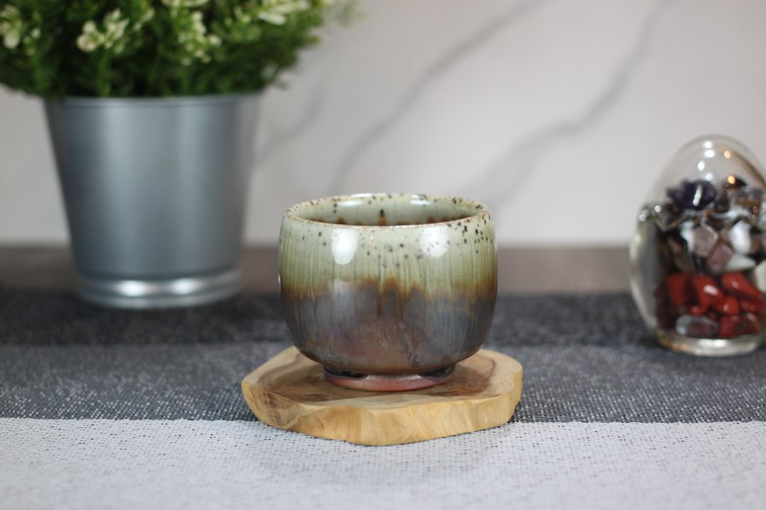 【送礼好物】110ml 天目釉 柴烧茶杯 莺歌名家叶敏祥手工作品 - 其他杯子 - 瓷 