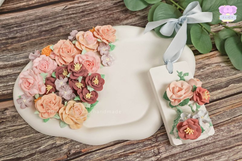 (实体课) 奶油土挤花扩香石盘和扩香砖课程 - 蜡烛/香氛 - 粘土 