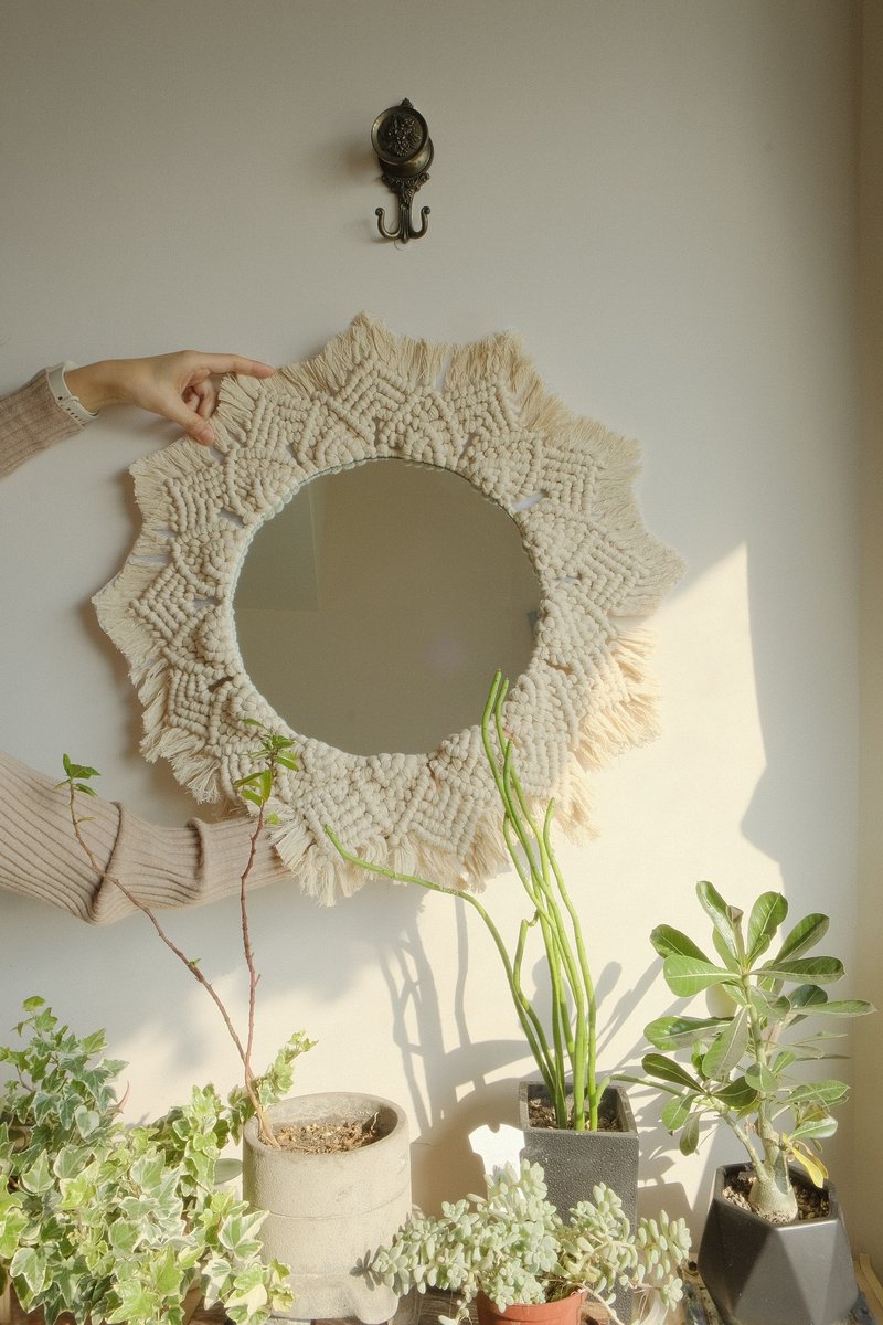 【新竹】法式编织镜子 初学者 基础课程 - 编织/羊毛毡/布艺 - 棉．麻 