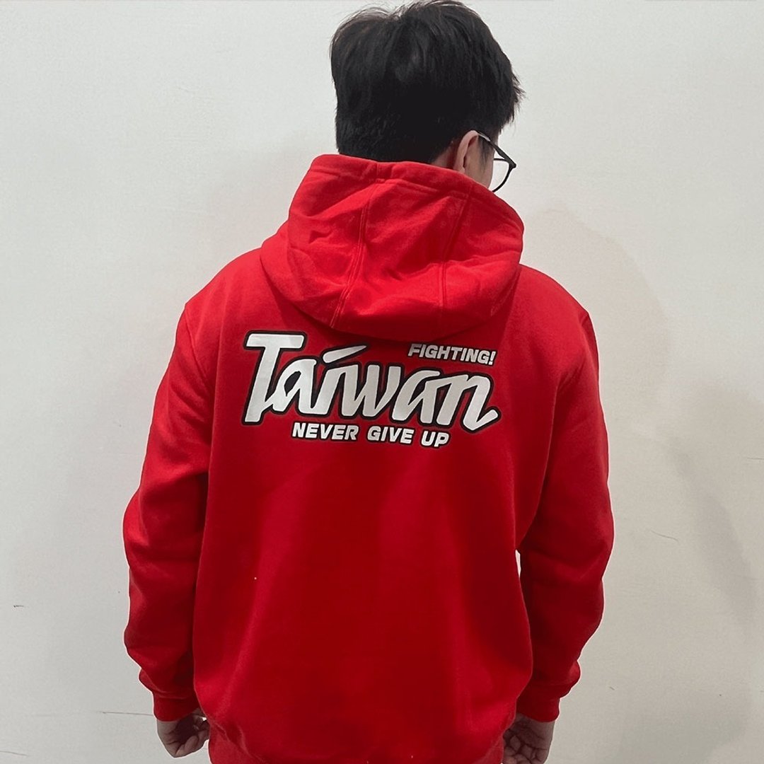 【福利品出清】台湾团队设计款帽T  台湾team taiwan - 中性连帽卫衣/T 恤 - 棉 红色