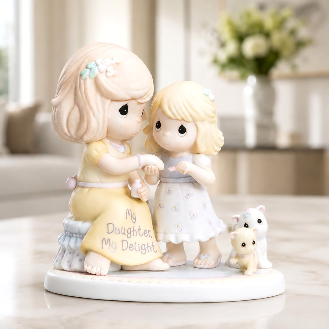 美国 Precious Moments 情深似海 珍贵时刻水滴娃娃母亲节礼物 - 玩偶/公仔 - 瓷 