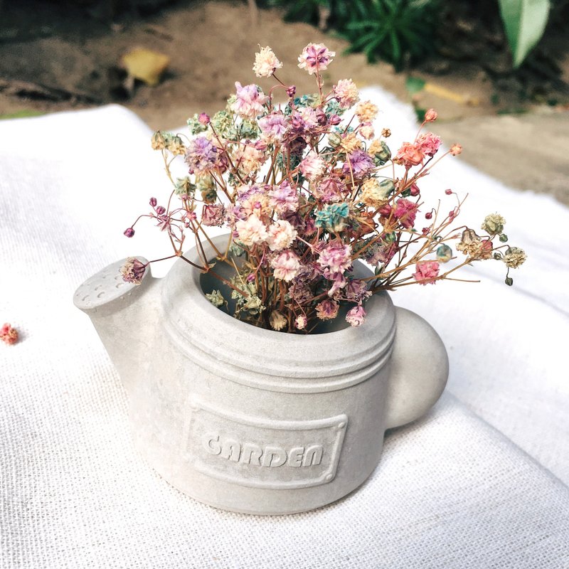 -花园哩趣- GARDEN迷你手作水泥盆 也可放多肉植物 干燥花摆饰 - 植栽/盆栽 - 水泥 透明