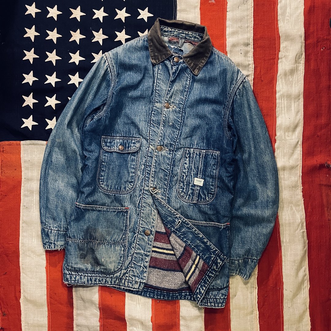 50s Vintage Hercules Wool Denim Chore Jacket - 男装外套 - 其他材质 蓝色