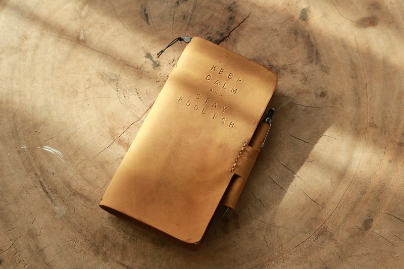 三笔记本真皮笔记本, 可插笔, 旅游手帐, 刻字服务, 定制化礼物 - 笔记本/手帐 - 真皮 