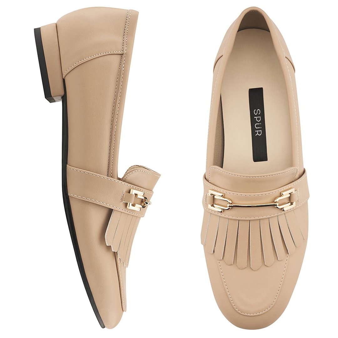 PRE-ORDER SPUR 流苏马啼扣乐福鞋 QS8028 BEIGE - 其他女款皮鞋 - 其他材质 