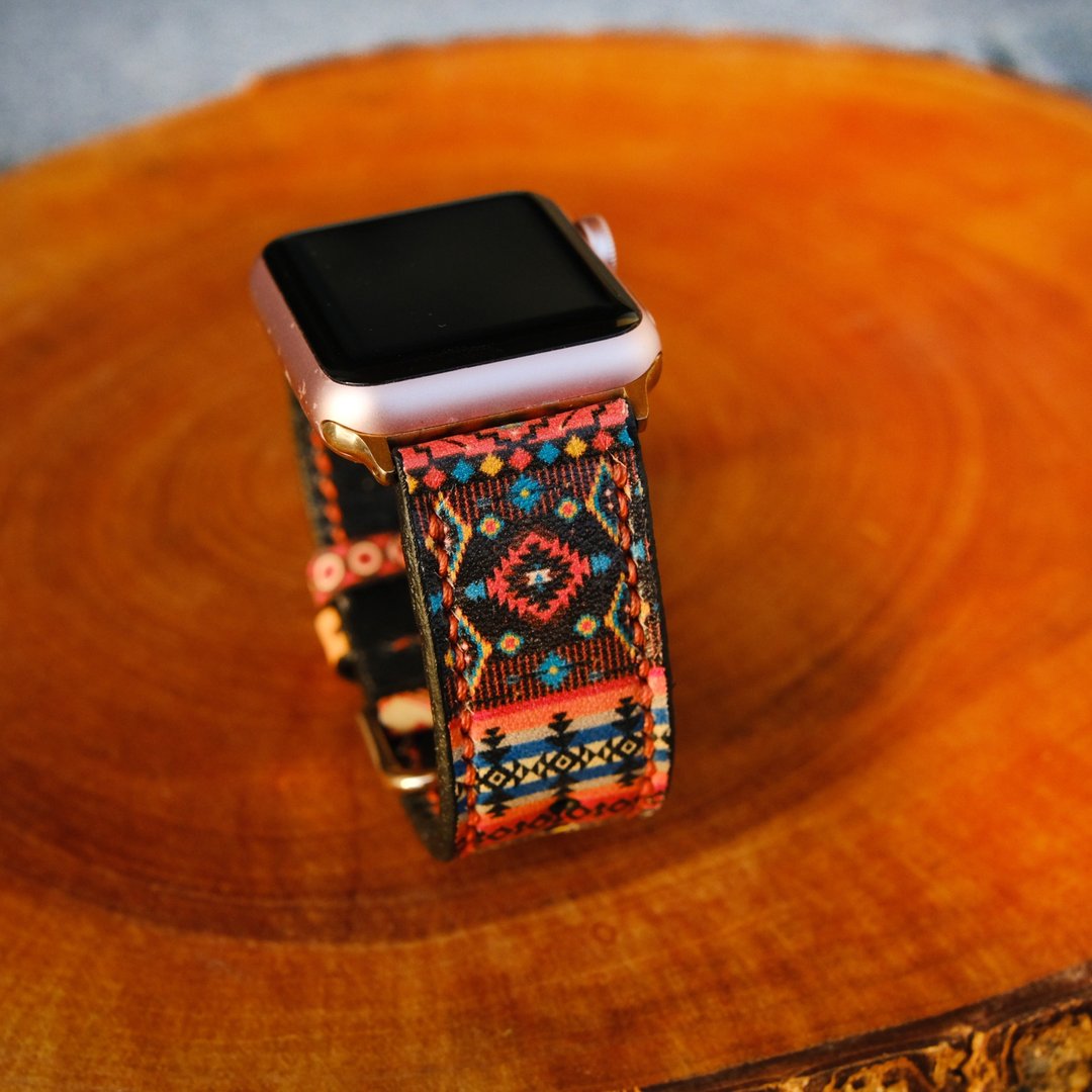 Apple Watch皮革表带38毫米42毫米40毫米44毫米 - 表带 - 真皮 咖啡色