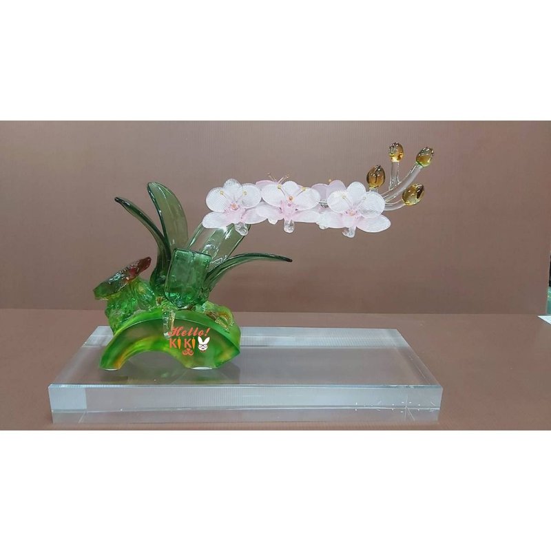 琉璃 台湾蝴蝶兰 升迁礼物 退休送礼 开幕贺礼 乔迁礼物 退伍礼品 - 其他 - 其他材质 金色