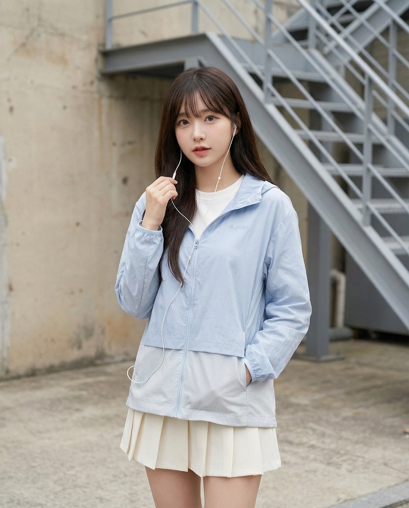 POKI 透气快干轻巧防晒风褛 - 女装休闲/机能外套 - 尼龙 粉红色