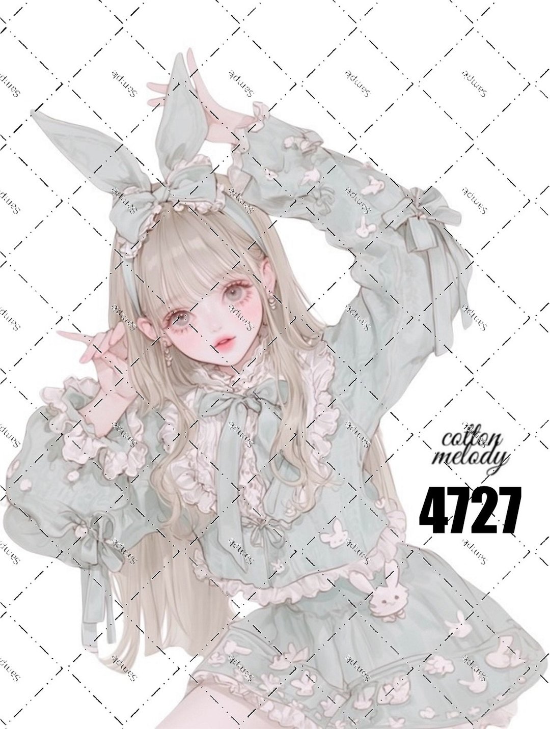 original sticker no.4727 人物贴纸 原创贴纸 原创人物贴纸 装饰贴纸 cotton melody - 贴纸 - 纸 