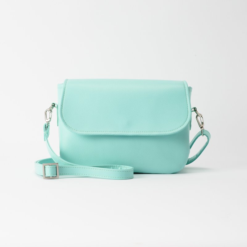 圆圆角侧背包  Tiffany Blue / 蒂芬妮蓝 - 侧背包/斜挎包 - 人造皮革 蓝色