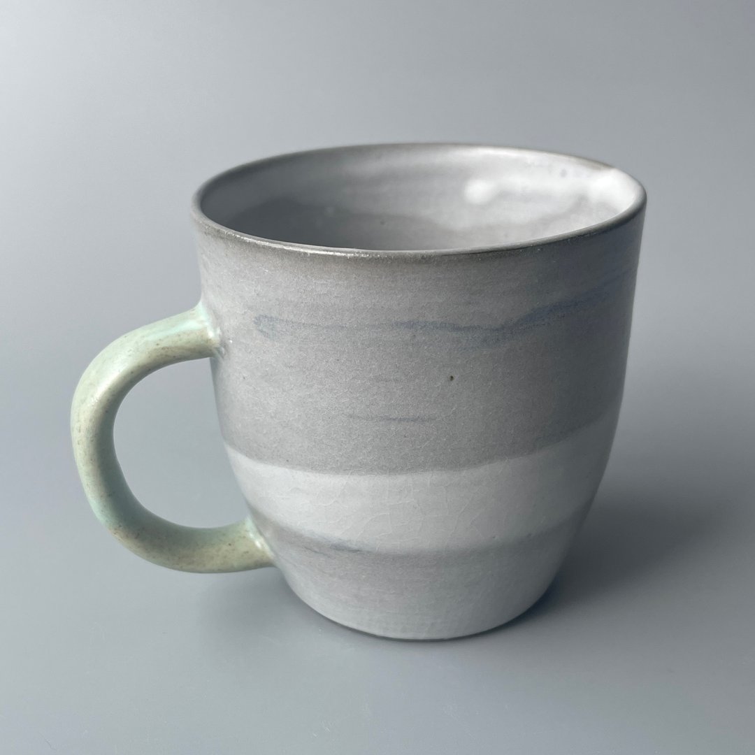 @studio_florero 绞胎马克杯 练り上げ - 其他杯子 - 陶 灰色