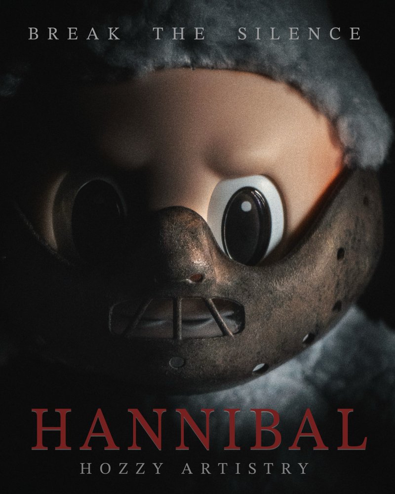Labubu 沉默的羔羊面罩配件, Labubu Hannibal Mask - 玩偶/公仔 - 树脂 卡其色