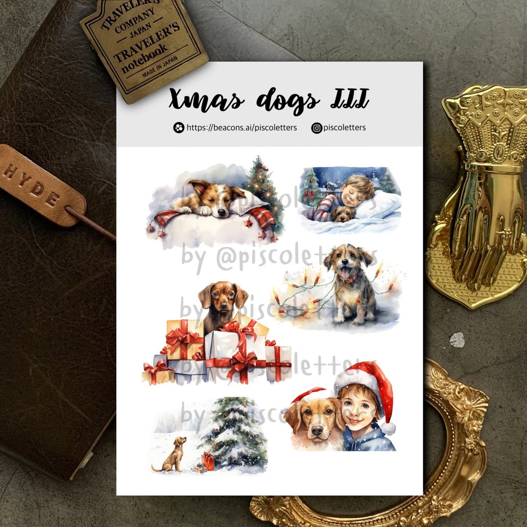 Xmas Dog II 贴纸组 - 贴纸 - 纸 