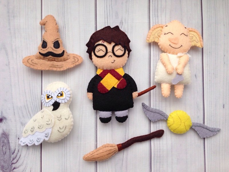 哈利毛毡 玩具猫头鹰 婴儿礼物 婴儿床装饰婴儿房幼儿房 宝宝生日 - 玩具/玩偶 - 环保材料 多色