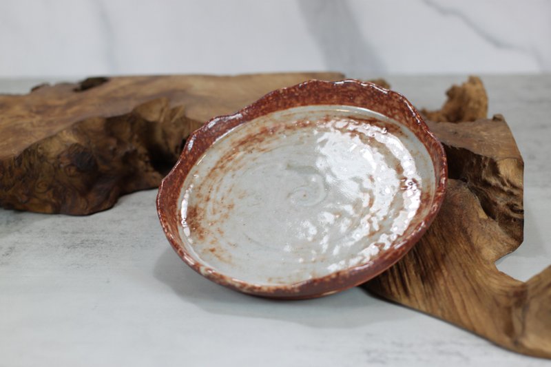 【送礼好物】手拉绞胎陶 餐盘 壶承 干泡台 慢火雅风联名手作 - 盘子/餐盘/盘架 - 陶 