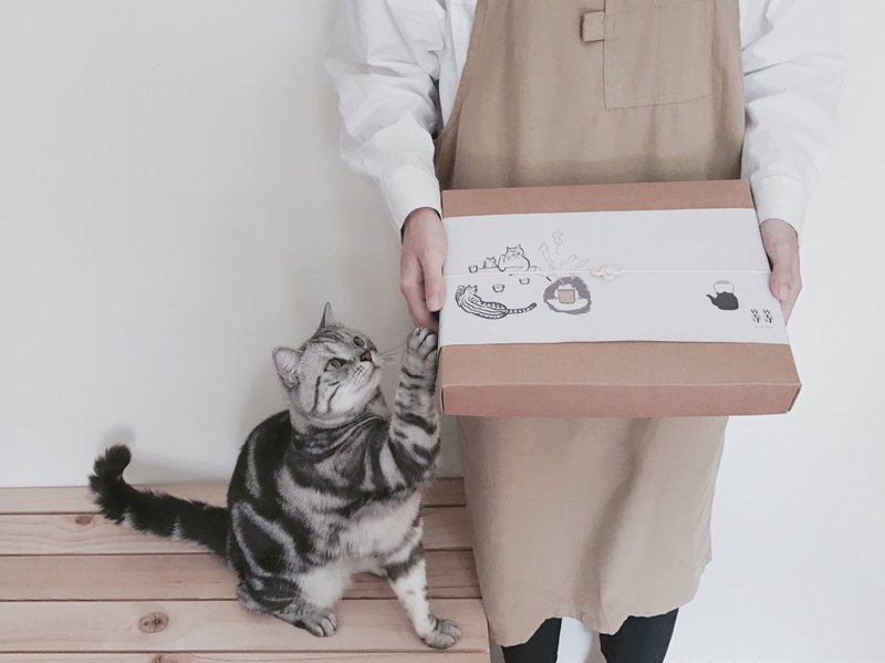 台湾茶 三猫俱乐部 限定セット/台湾茶签诗礼盒组/ - 茶 - 新鲜食材 白色