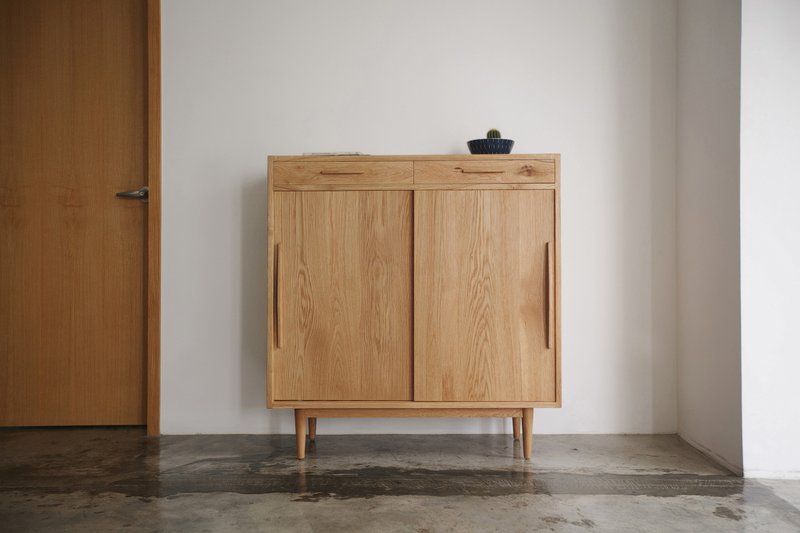 抽屉实木收纳柜/ 鞋柜 - 衣柜/鞋柜 - 木头 咖啡色