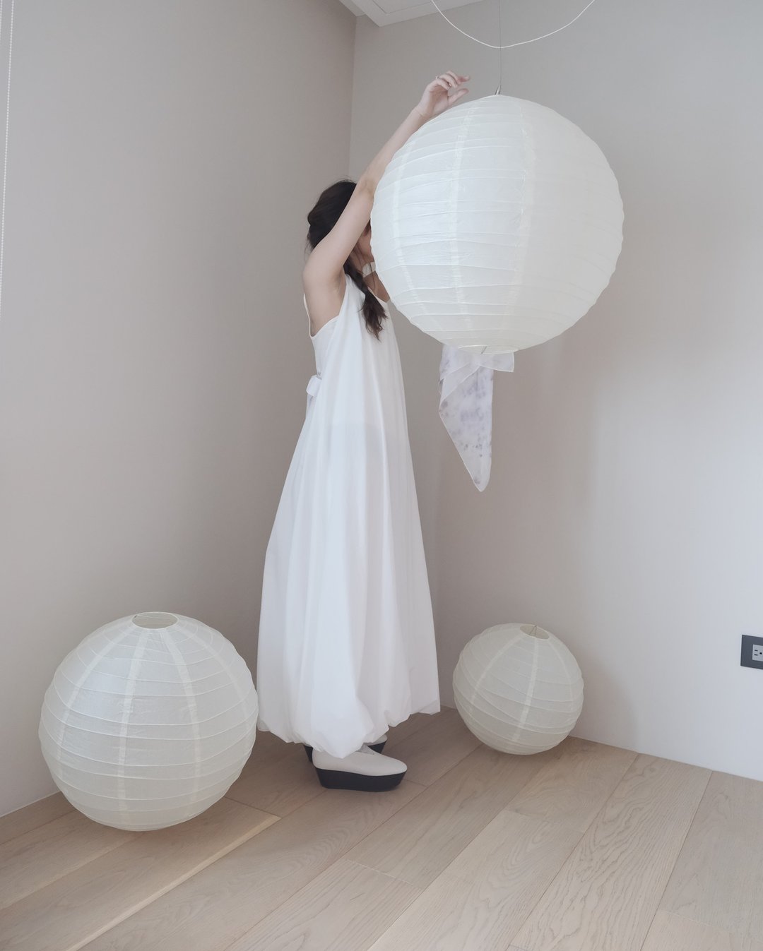 草木染无袖花苞洋装 - 洋装/连衣裙 - 棉．麻 