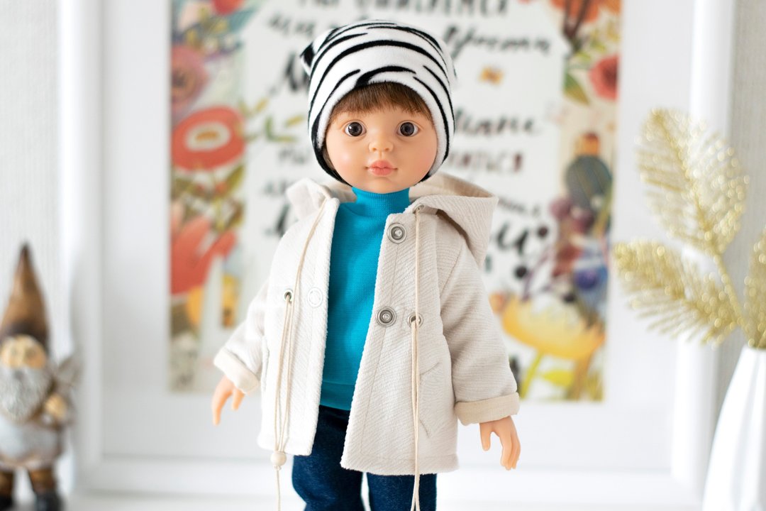 13 inch boy doll set clothes for Paola Reina Las Amigas, Siblies Ruby Red outfit - 玩偶/公仔 - 棉 白色