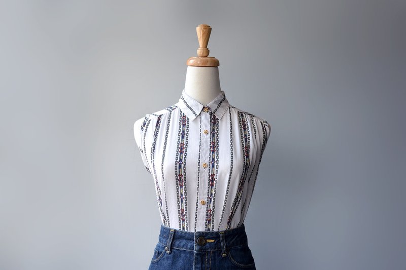 皮绳  |  古着无袖衬衫 - 女装衬衫 - 其他材质 