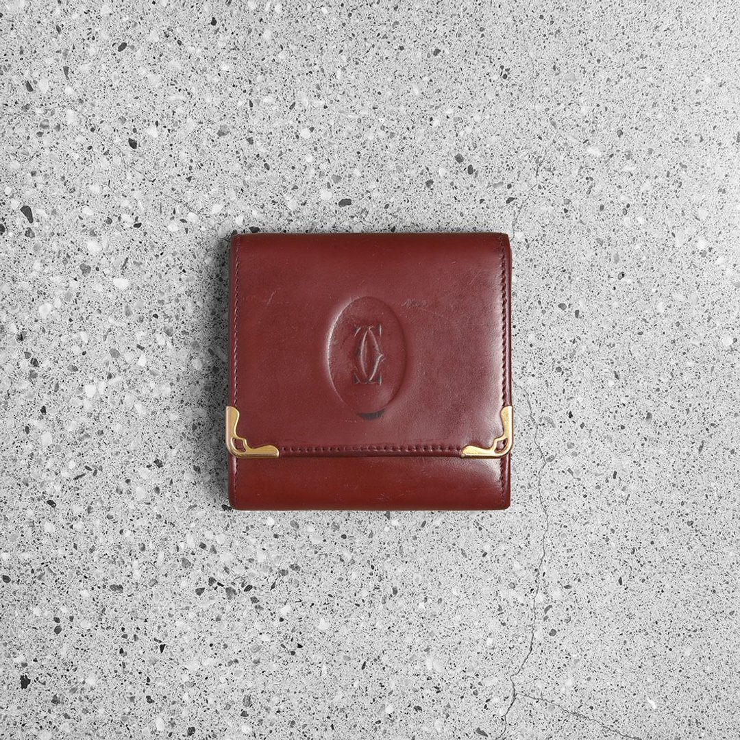 Cartier 卡地亚古董零钱包 / 古着 vintage - 零钱包 - 真皮 红色