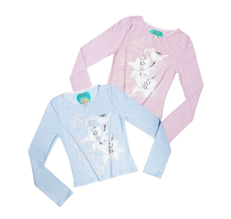 DADDY | Lily Valley Top 可爱百合印花长袖上衣 - 女装上衣 - 其他材质 