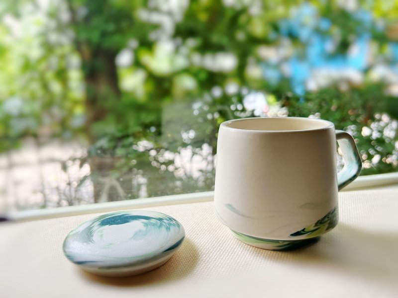 山雨林的流水加盖 - 其他杯子 - 瓷 多色