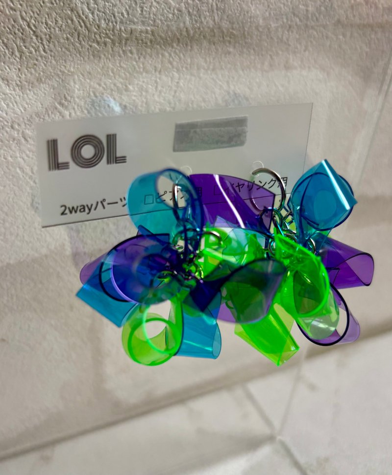 2way配件 pvc 设计编号 158 - 耳环/耳夹 - 其他材质 蓝色