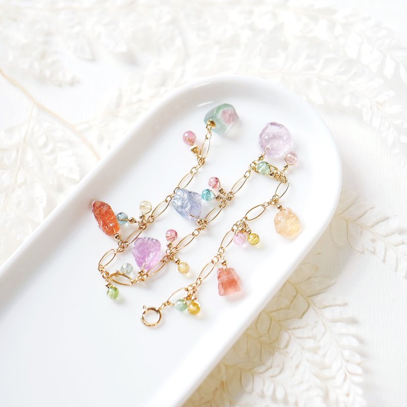 软糖原石感电气石碧玺手链 - 手链/手环 - 宝石 多色