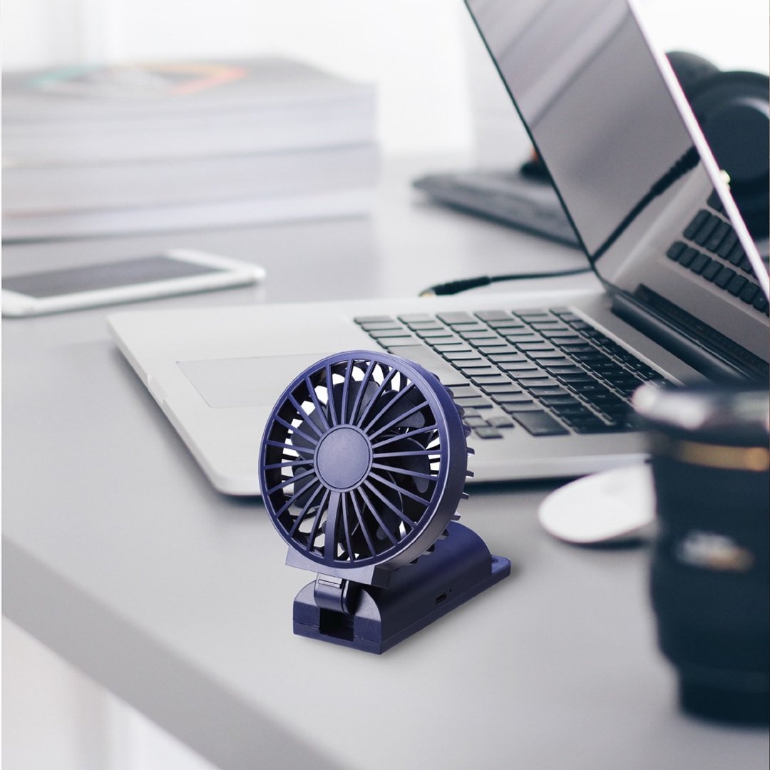 AIRMATE  USB 挂扣手持双叶扇UD801(深蓝色) - 电扇 - 塑料 蓝色