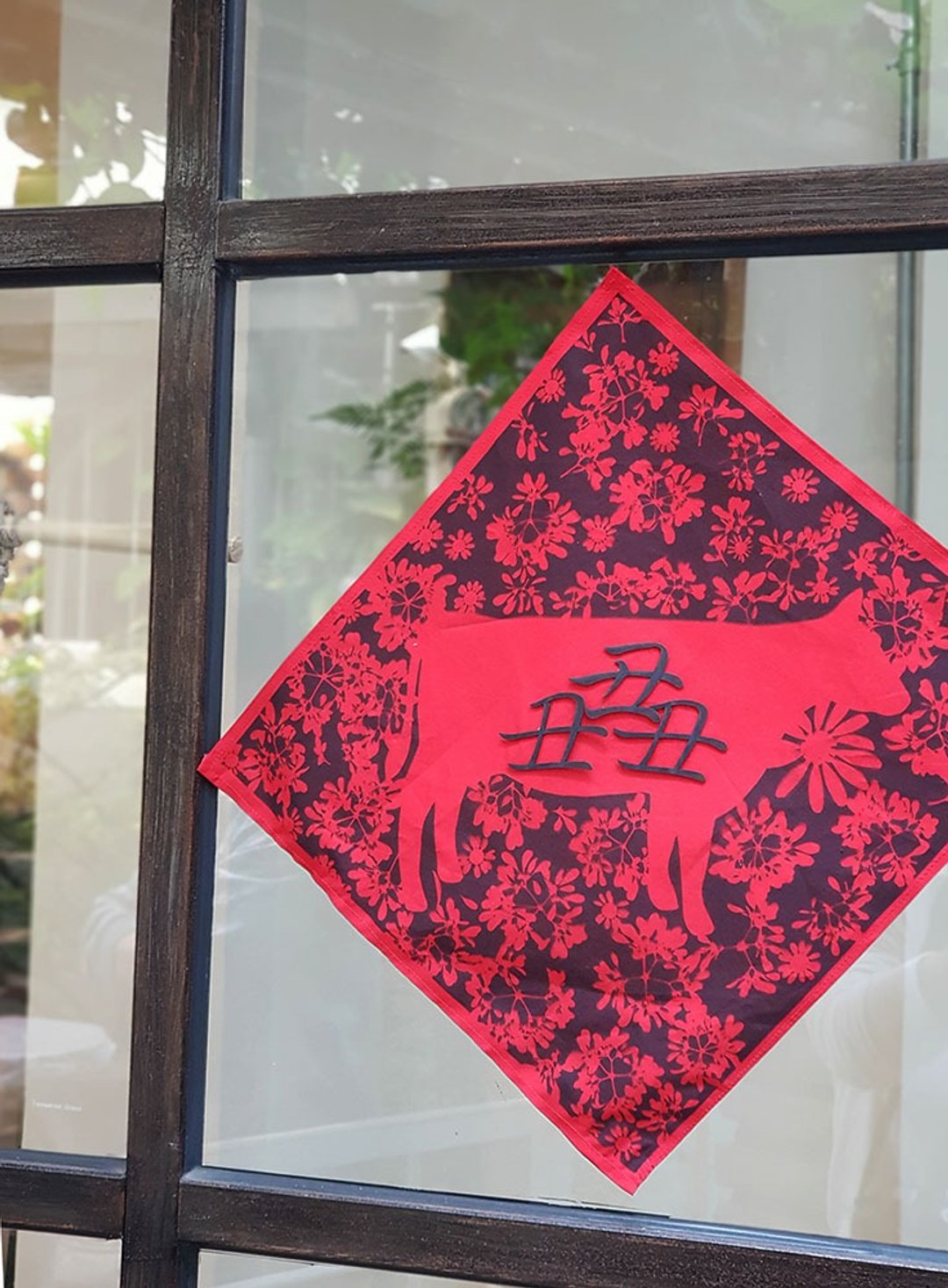 限定款 /蓝晒布春联 /餐具笔具收纳布多用途/雪花牛 - 收纳用品 - 棉．麻 红色