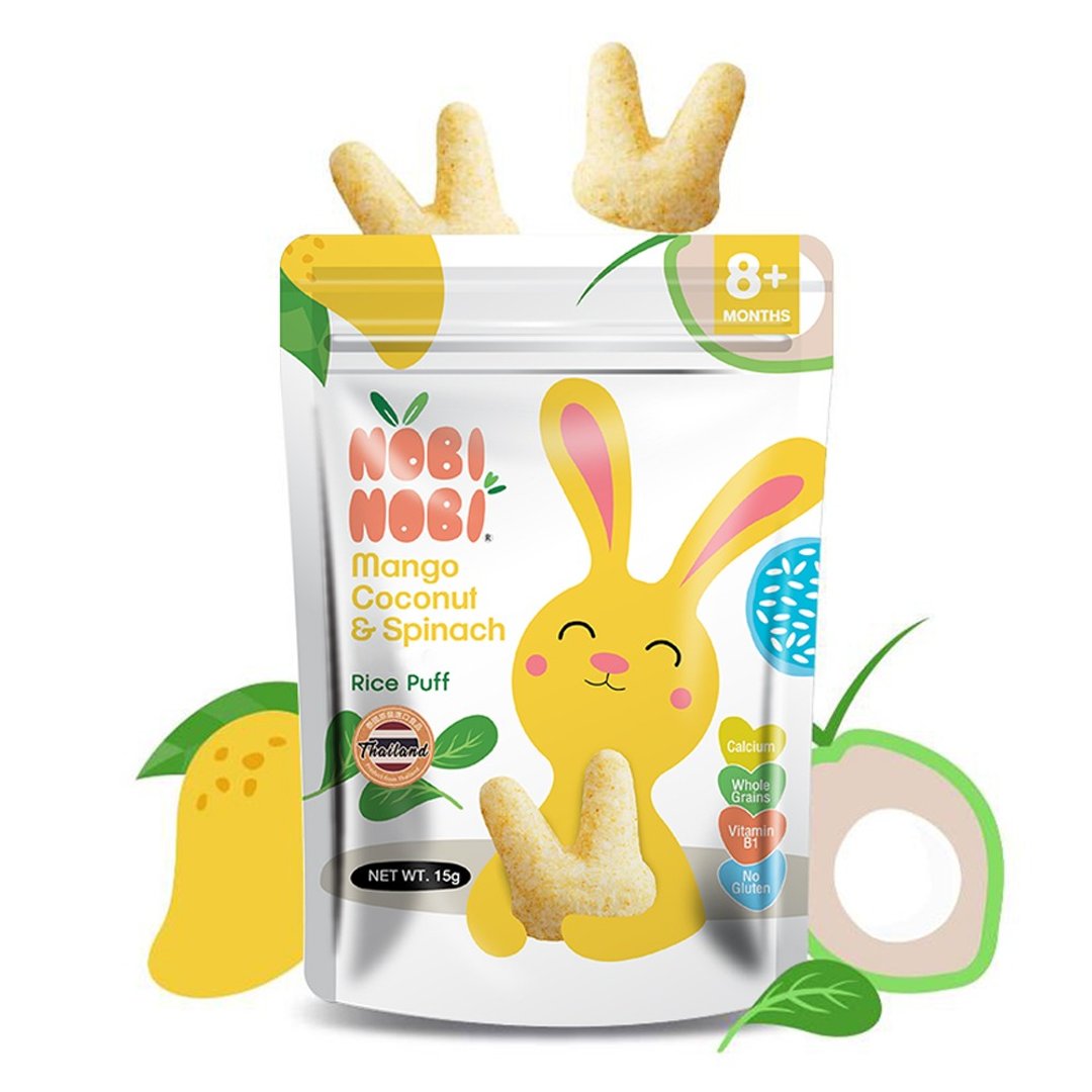 泰国【Nobi Nobi】娜比 兔兔小米菓 - 椰香蔬果 (15g) - 其他 - 其他材质 橘色