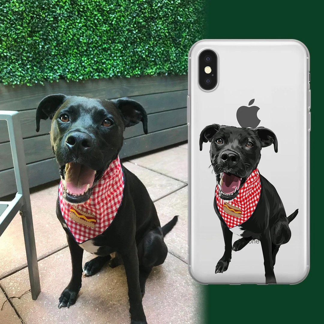 定制化手工宠物自画像手机壳 客制化手绘iPhone手机壳毛孩子肖像 - 手机壳/手机套 - 其他材质 多色