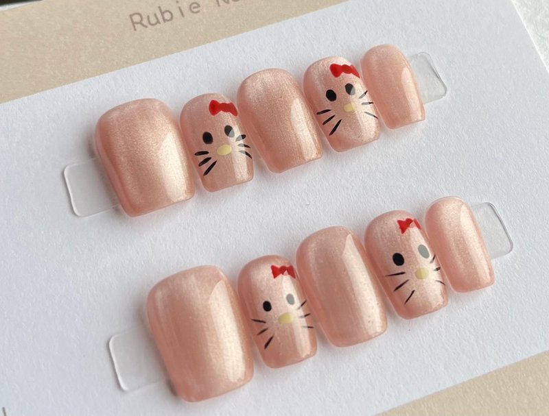 rubie蜜桃猫猫-猫眼-手工穿戴甲 - 其他 - 其他材质 