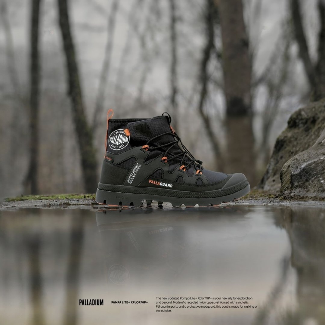PALLADIUM  PAMPA LITE+ XPLOR WP+快穿防水靴 男女款 黑 74383 - 雨鞋/雨靴 - 其他材质 
